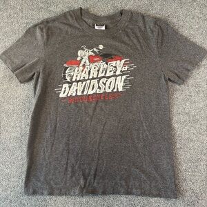 Harley-Davidson Charcoal and Red Graphic Tee